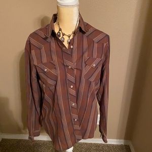 Brown Roper Button Up Western Shirt